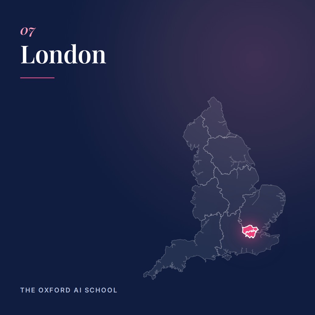 London regional map and landmarks