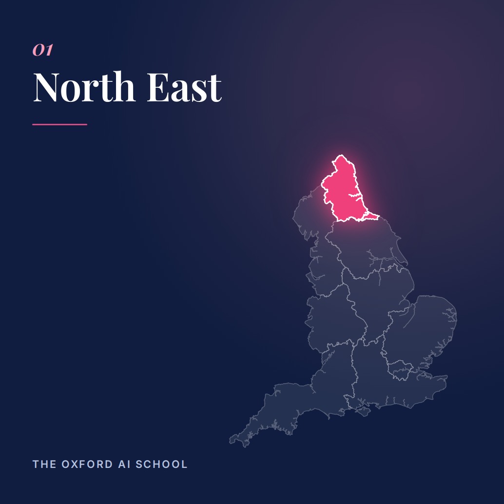 North East England regional map and landmarks