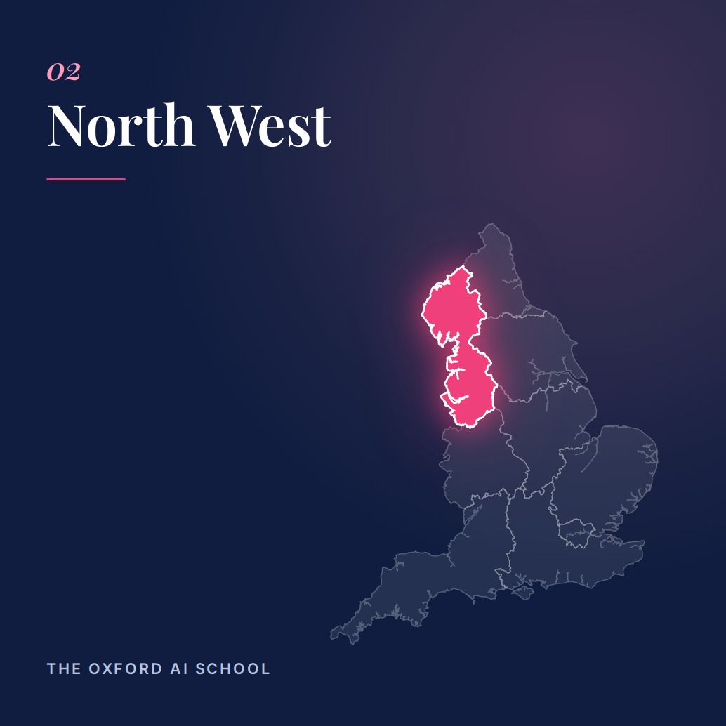 North West England regional map and landmarks