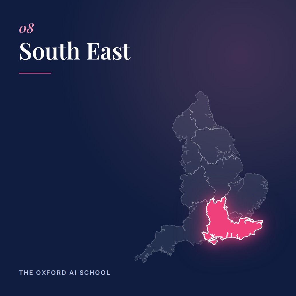 South East England regional map and landmarks
