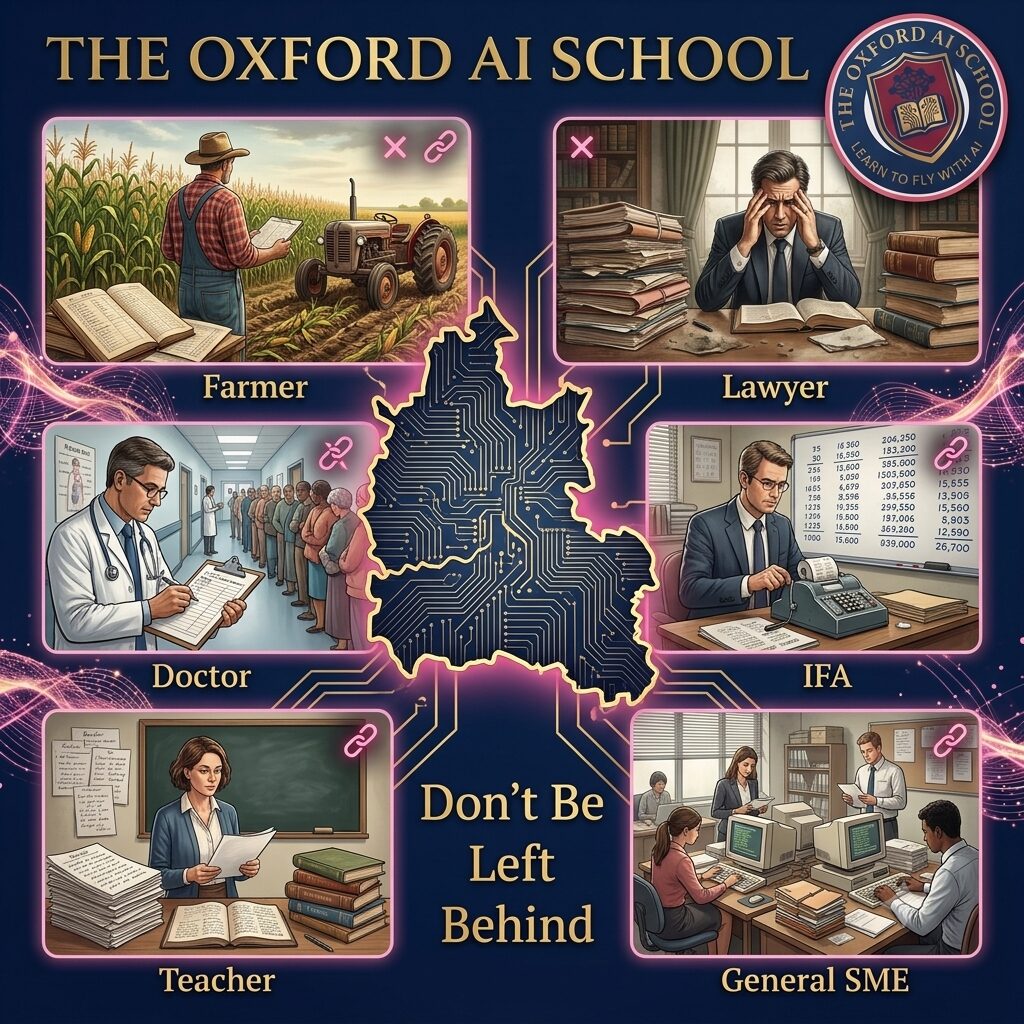 Two Oxfordshires - why small businesses are being left behind on AI. Basic AI training in Oxfordshire from The Oxford AI School.