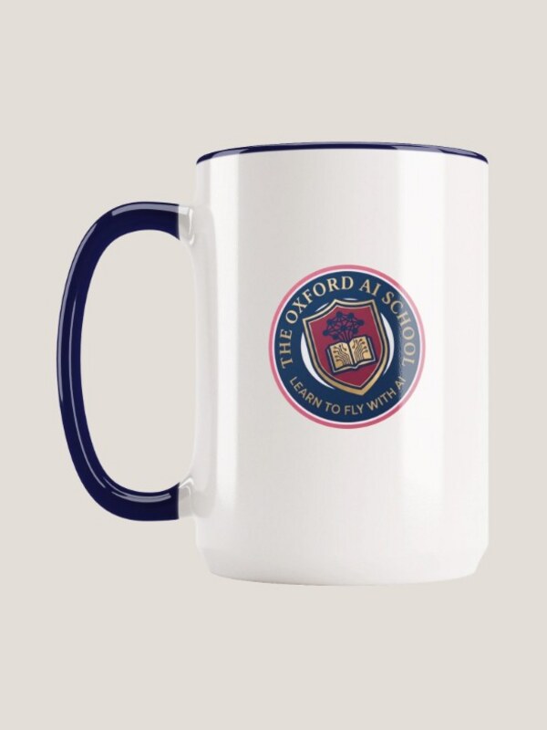 The Oxford AI School Ceramic Mug with Color Inside